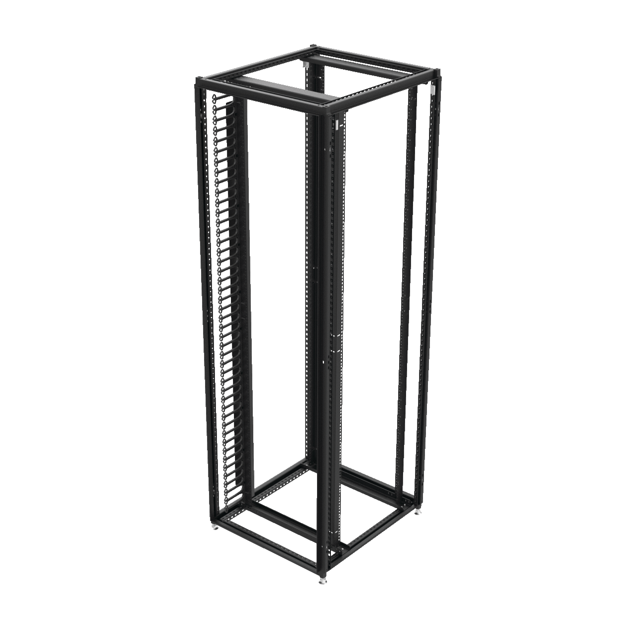ProLine S1 Vertical Cable Managers, 79.03x4.30, Black, Steel