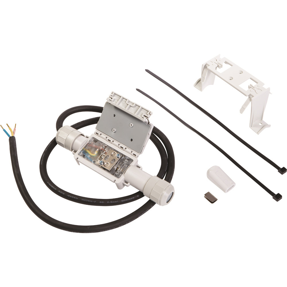 Mechanical 4-way connection with two end seals and a support bracket