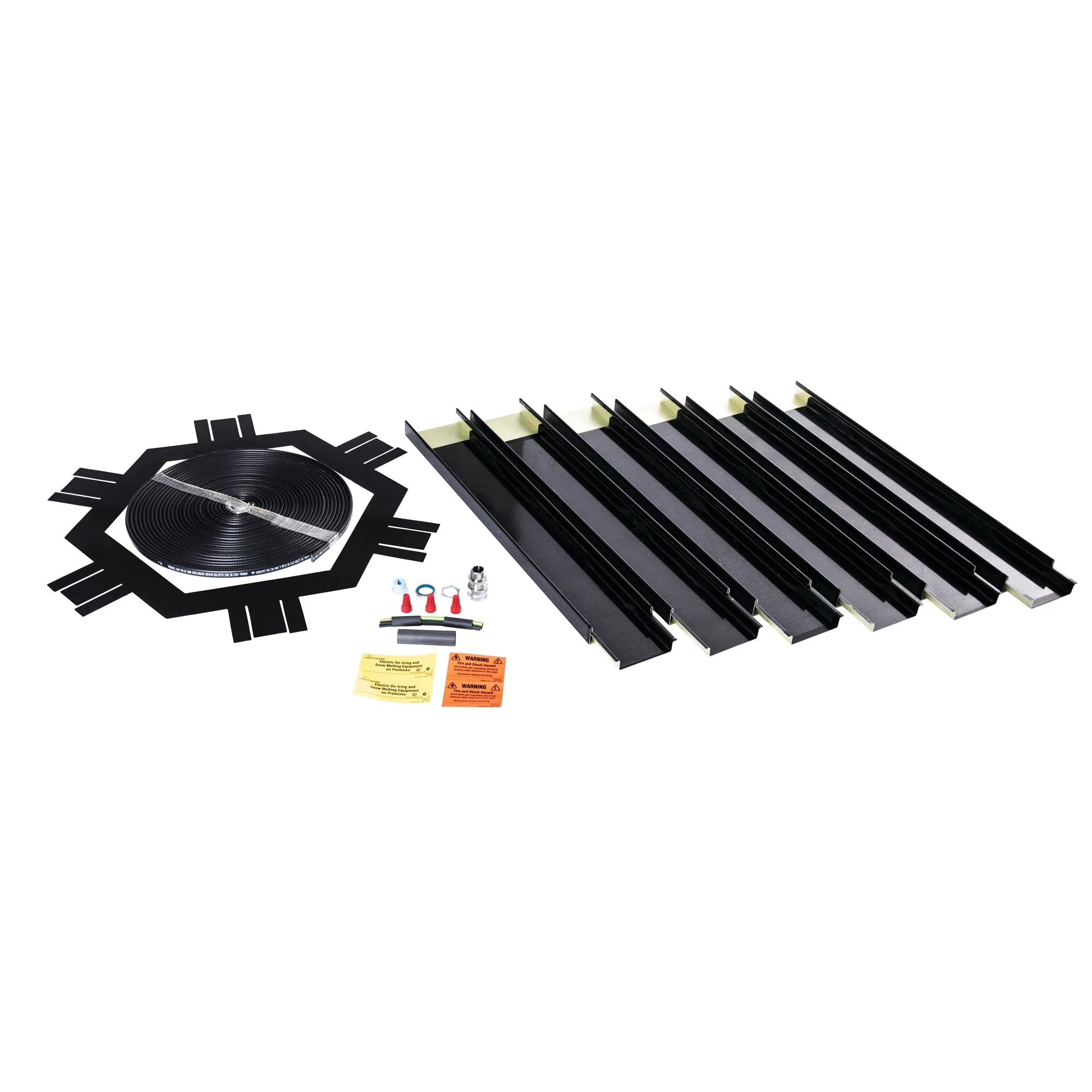 RIM-DRAINTRACE roof drain ice melt system, matte black AL, 120 V
