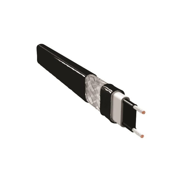 BTV Self-Regulating Heating Cable, 120 V, 8 W/ft at 50F/10C, CR-Jacket