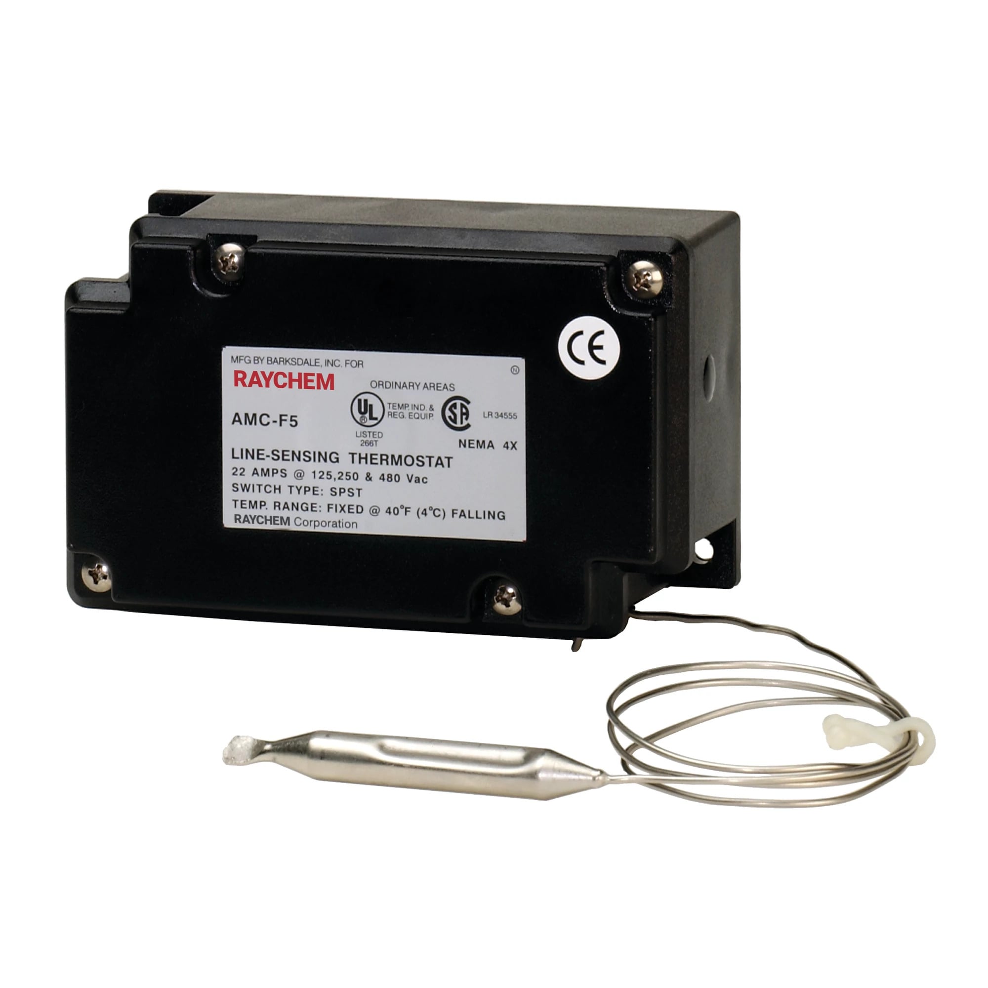 AMC-F5 Mechanical thermostat 40F fixed setpoint , 22 A at 125/250/480 V