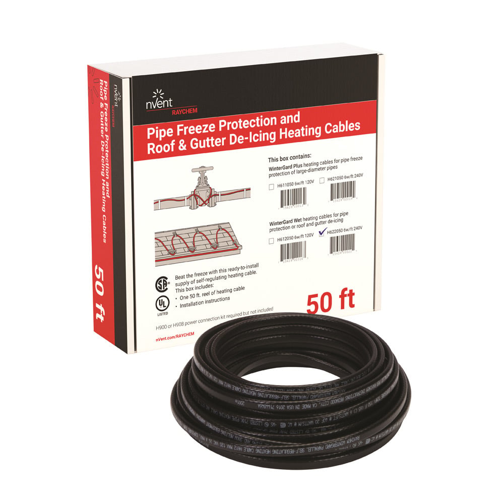 WinterGard Wet Self-Reg Heating Cable box, 240 V, 6 W/ft at 40 degree F, 50 ft
