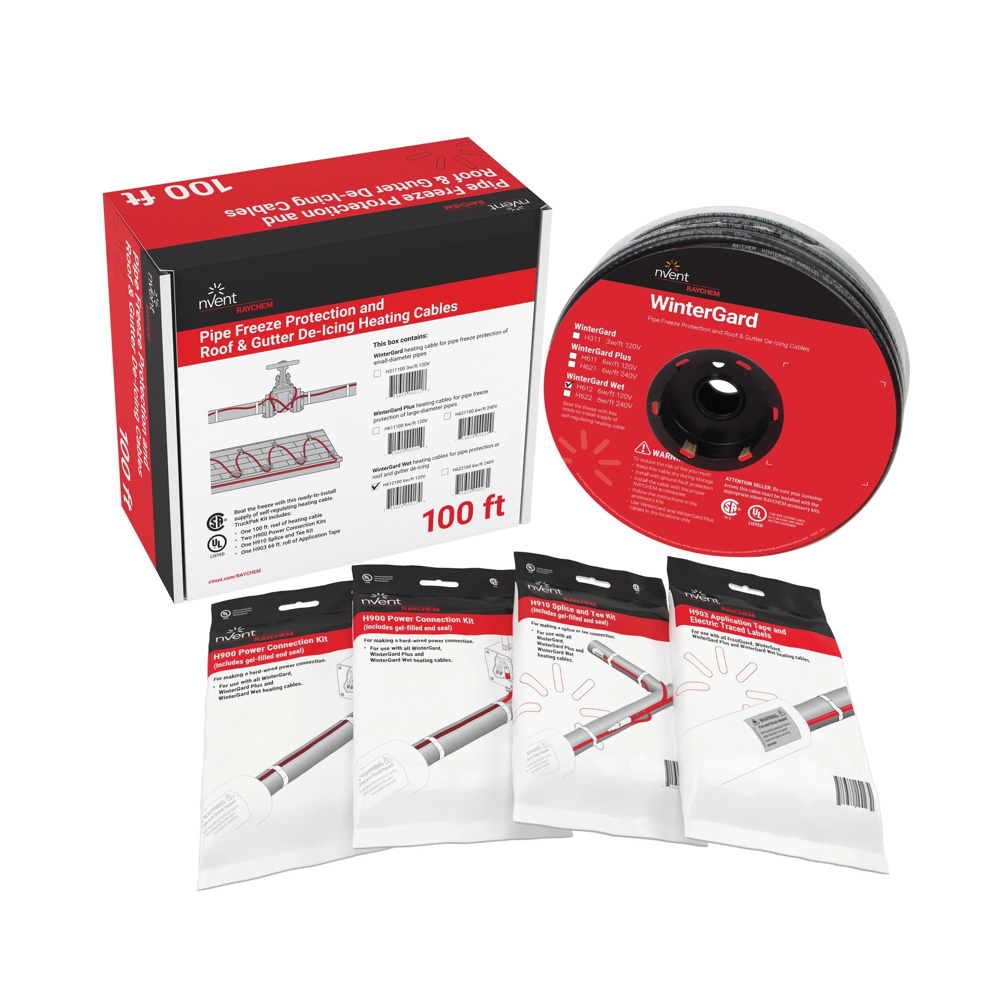 WinterGard Wet Self-Reg Heating Cable TruckPak, 120 V, 100 ft