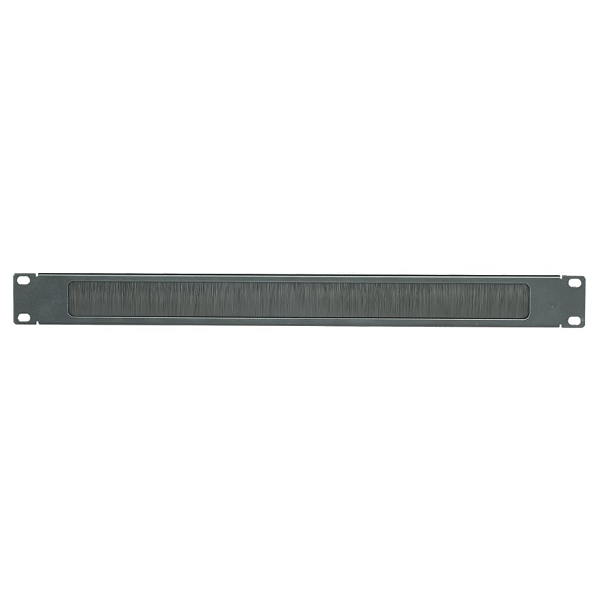 Blanking Panel with Brush Seal Pass-Through 1 RU, Black