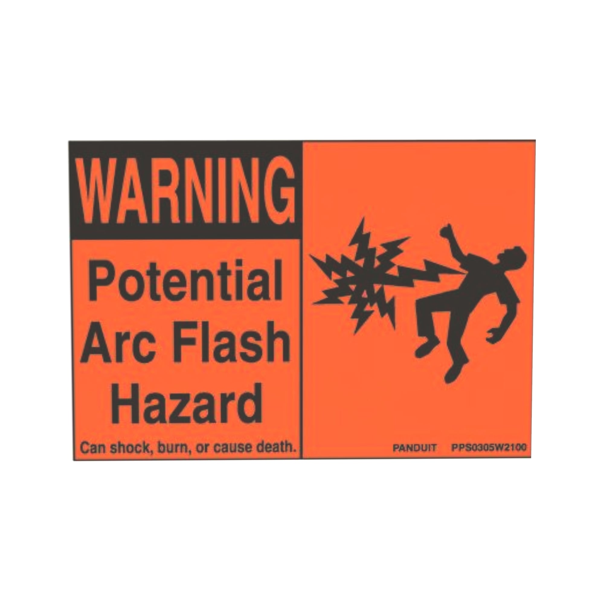 Adhesive Sign, Polyester, FTWarning Arc F