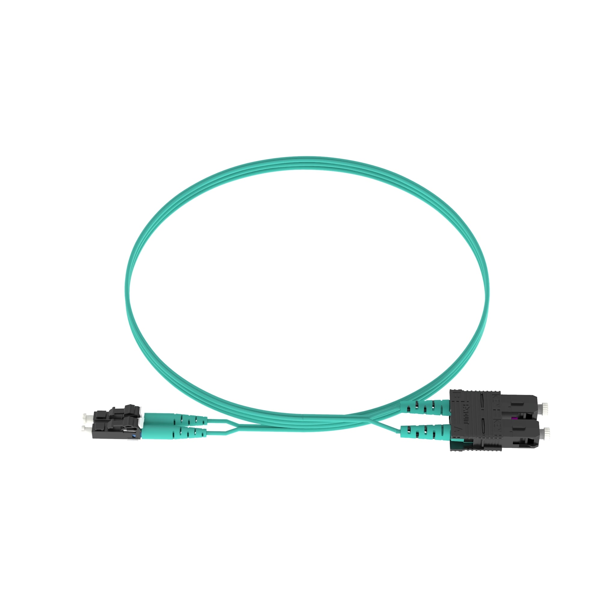 OM3 2f 1.6mm PC OFNR LC Dup/SC Dup Std P