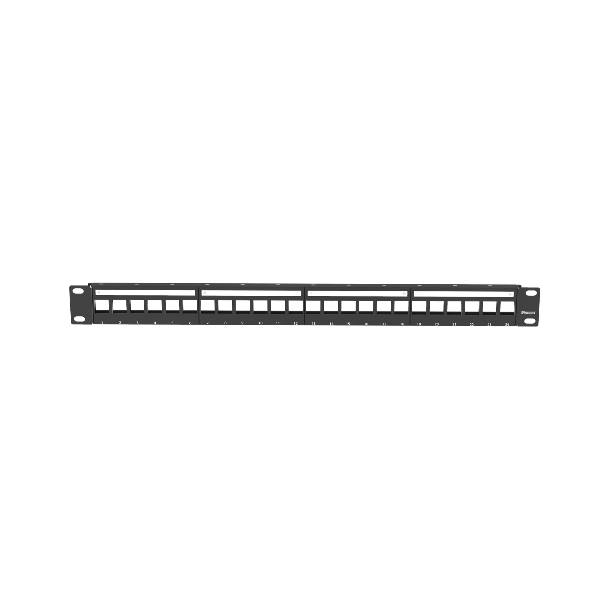 Keystone All Metal Patch Panel, 24 Port, 1 RU, BL