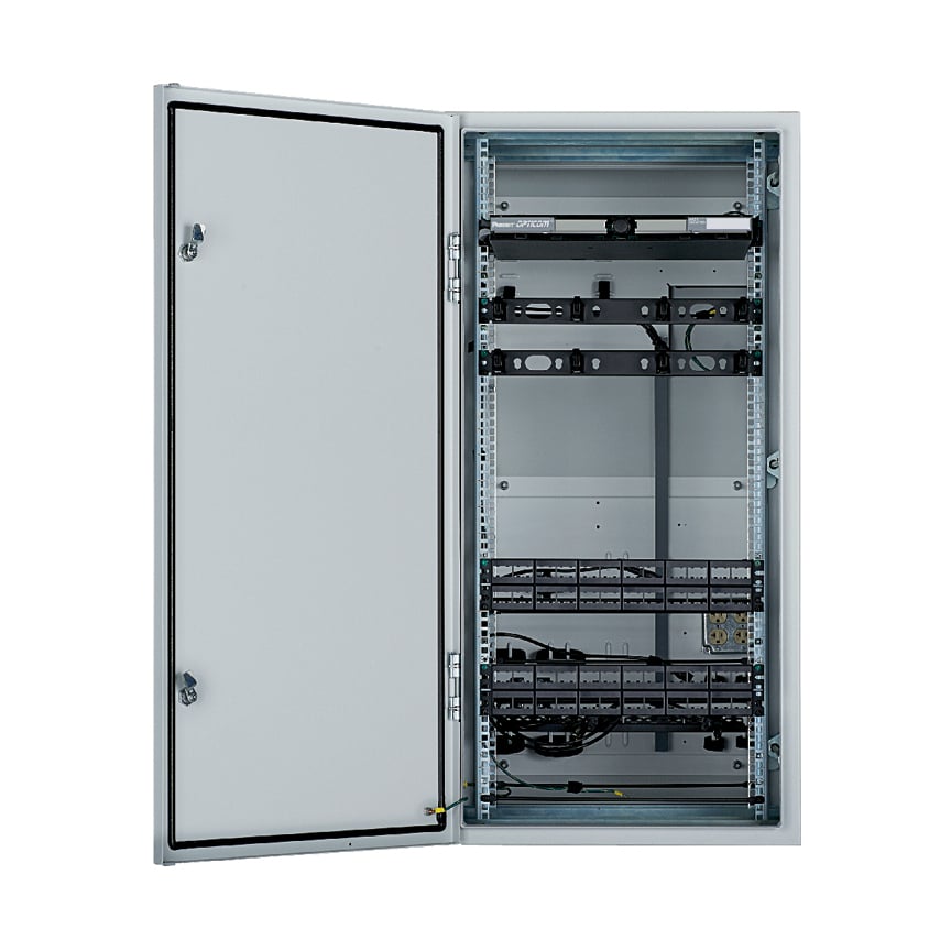 ZDF48-EA IndustrialNet Pre-Configured Industrial Distribution Frame Enclosure, 72 Ports, 48.54 in H x 23.62 in W