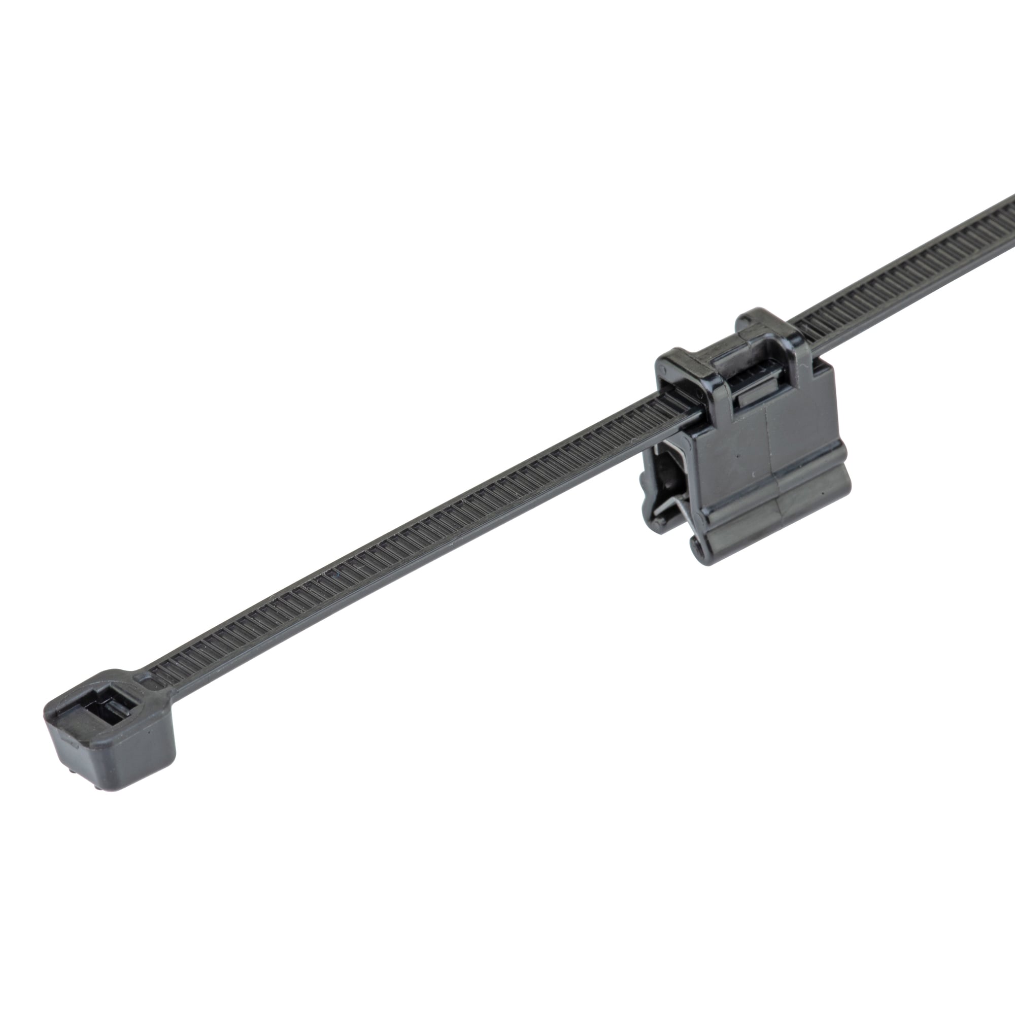 Pan-Ty CMEB12-2S-D300 EdgeClip/Tie(top), Black, High Heat/UV PA6.6, .028-.118"