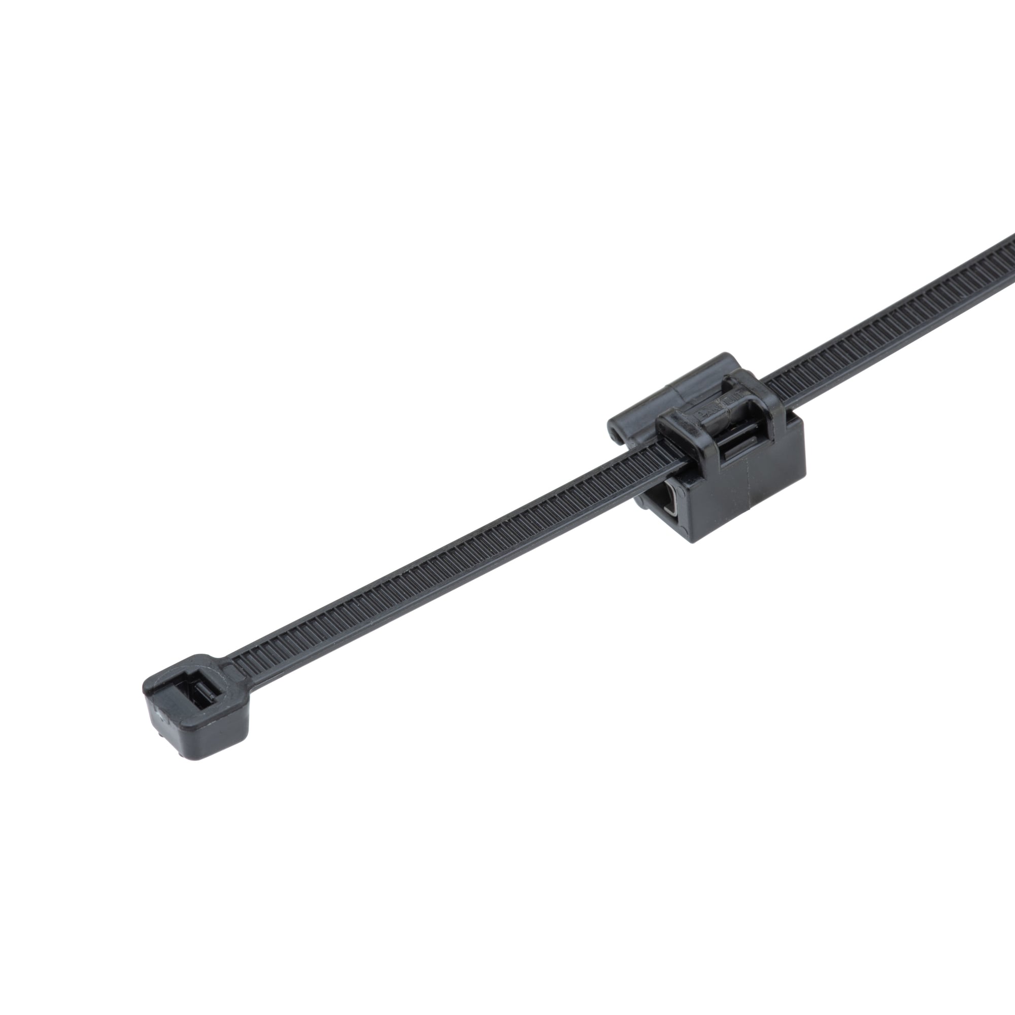 Pan-Ty CMSB12-2S-C300 EdgeClip/Tie(side), Black, High Heat/UV PA6.6, .028-.118"