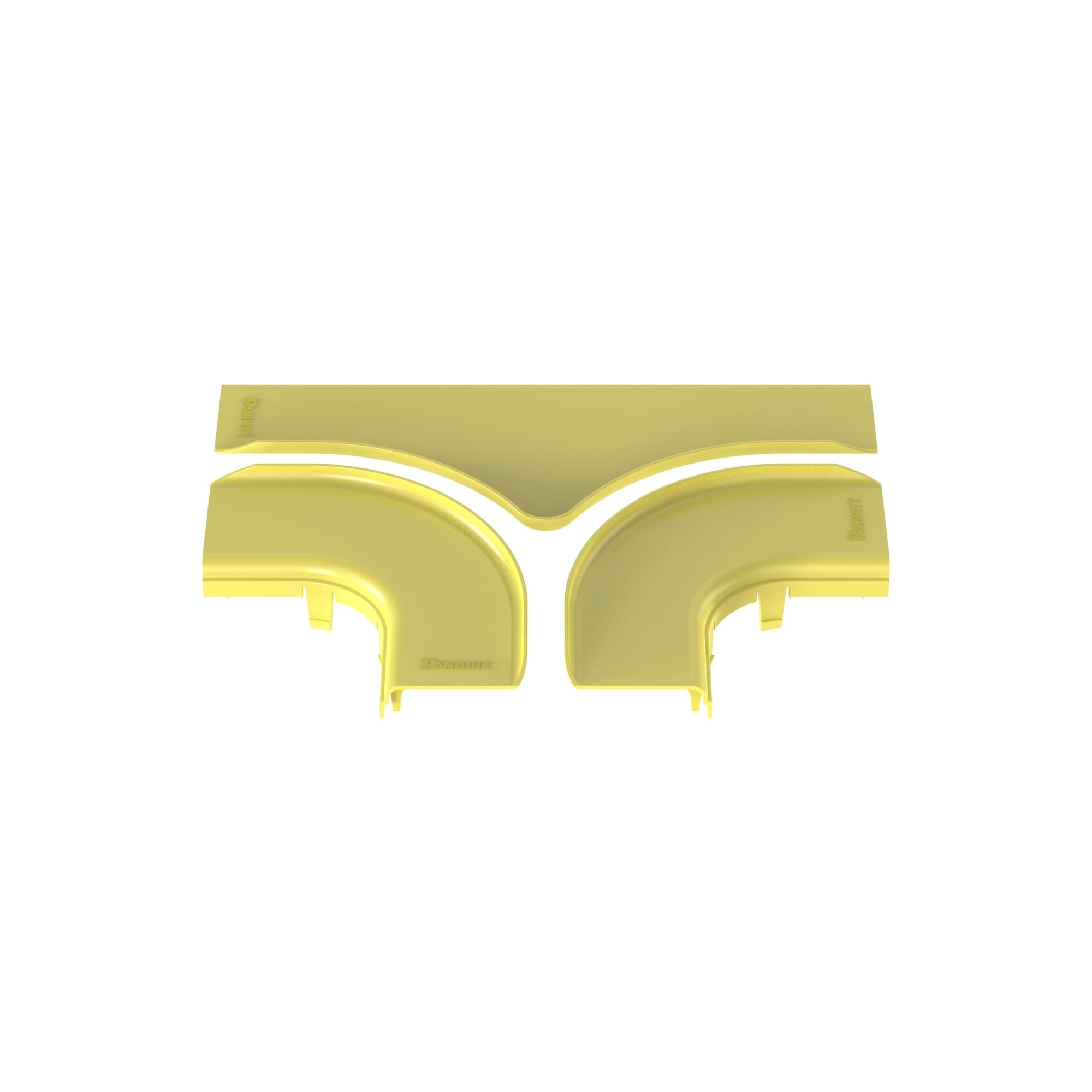 FiberRunner Split Cover, Horizontal Tee, 6x4, Yellow