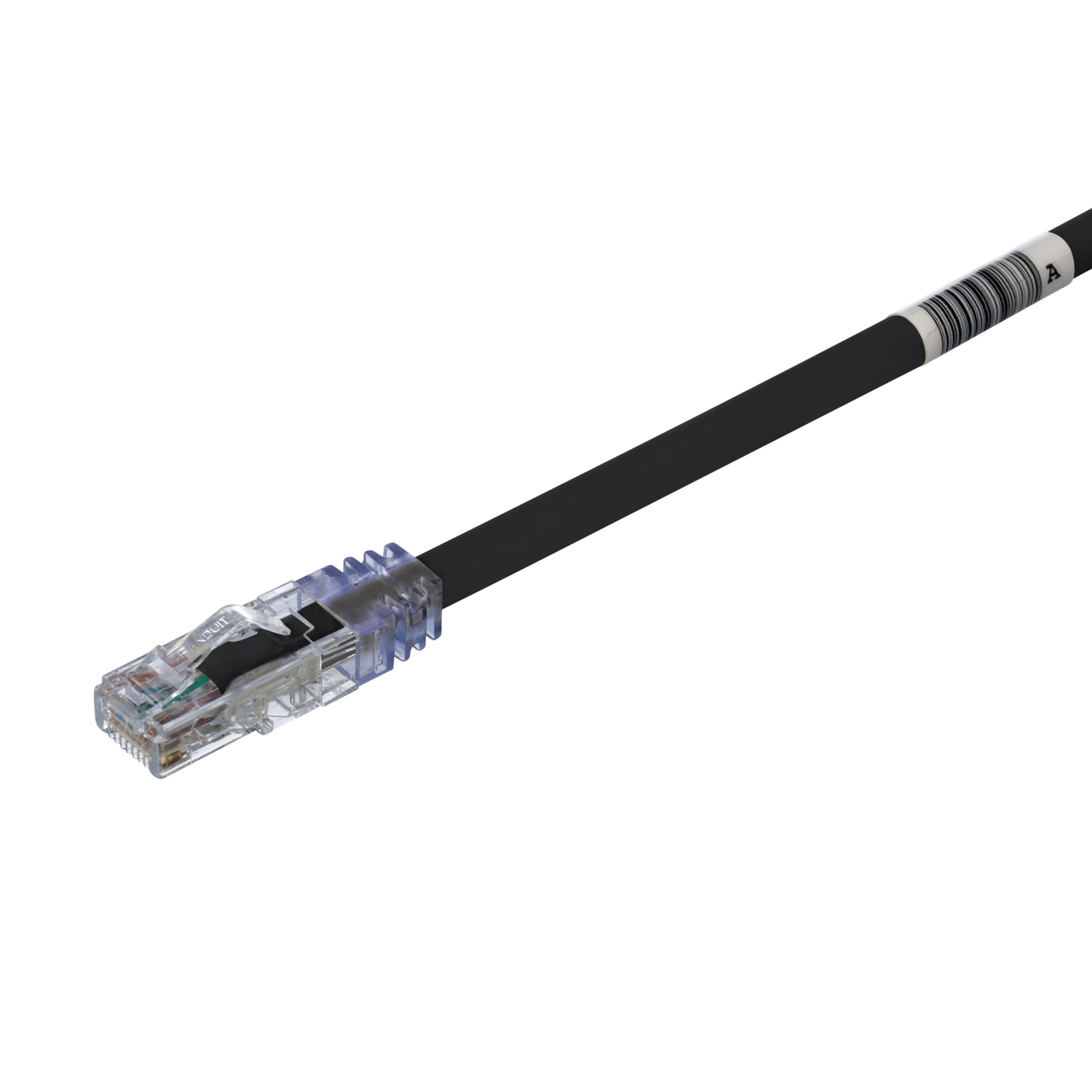 Cat 6A 24 AWG UTP Copper Patch Cord, 7 ft, Black