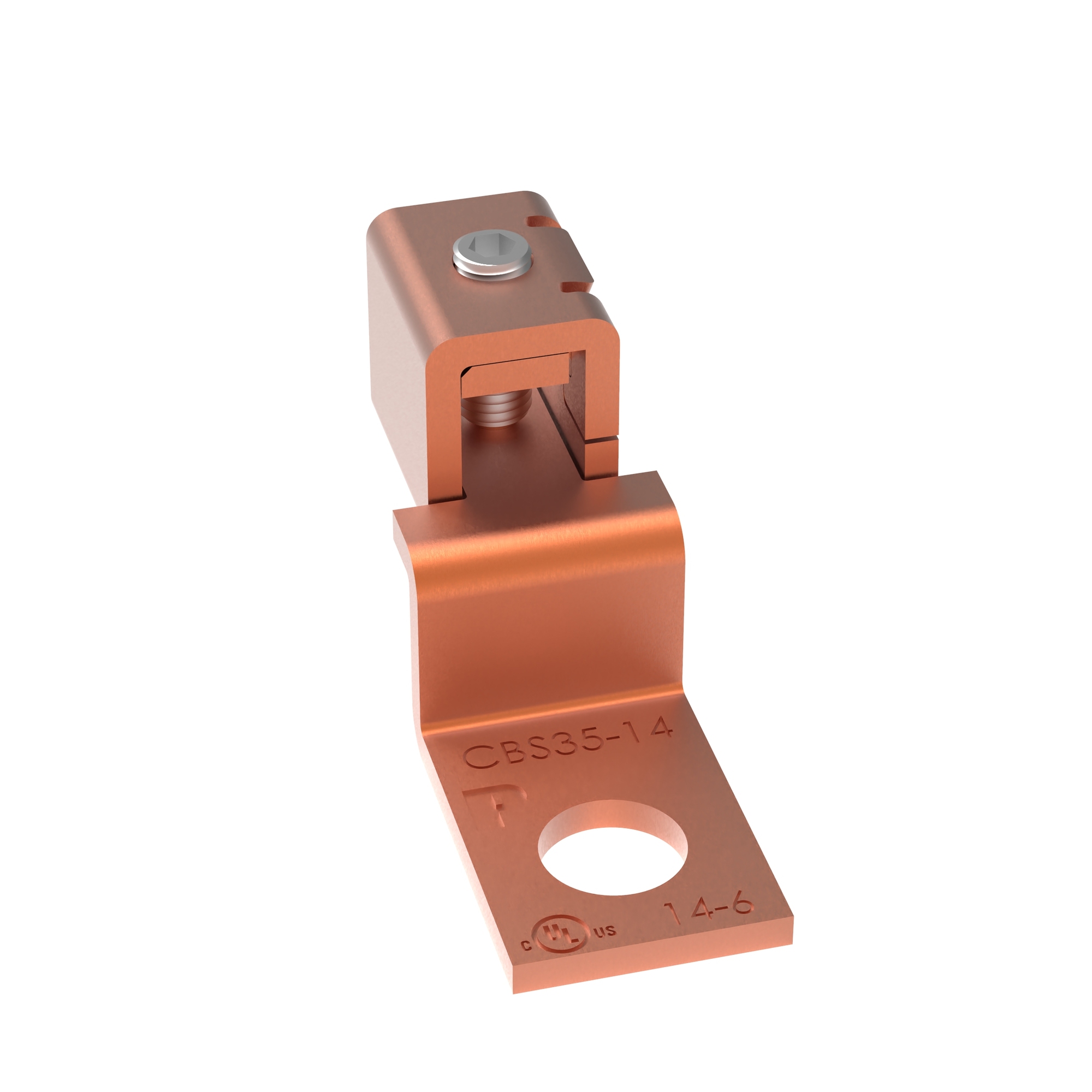 Copper Mechanical Lug, 1 Hole, 1 Barrel,