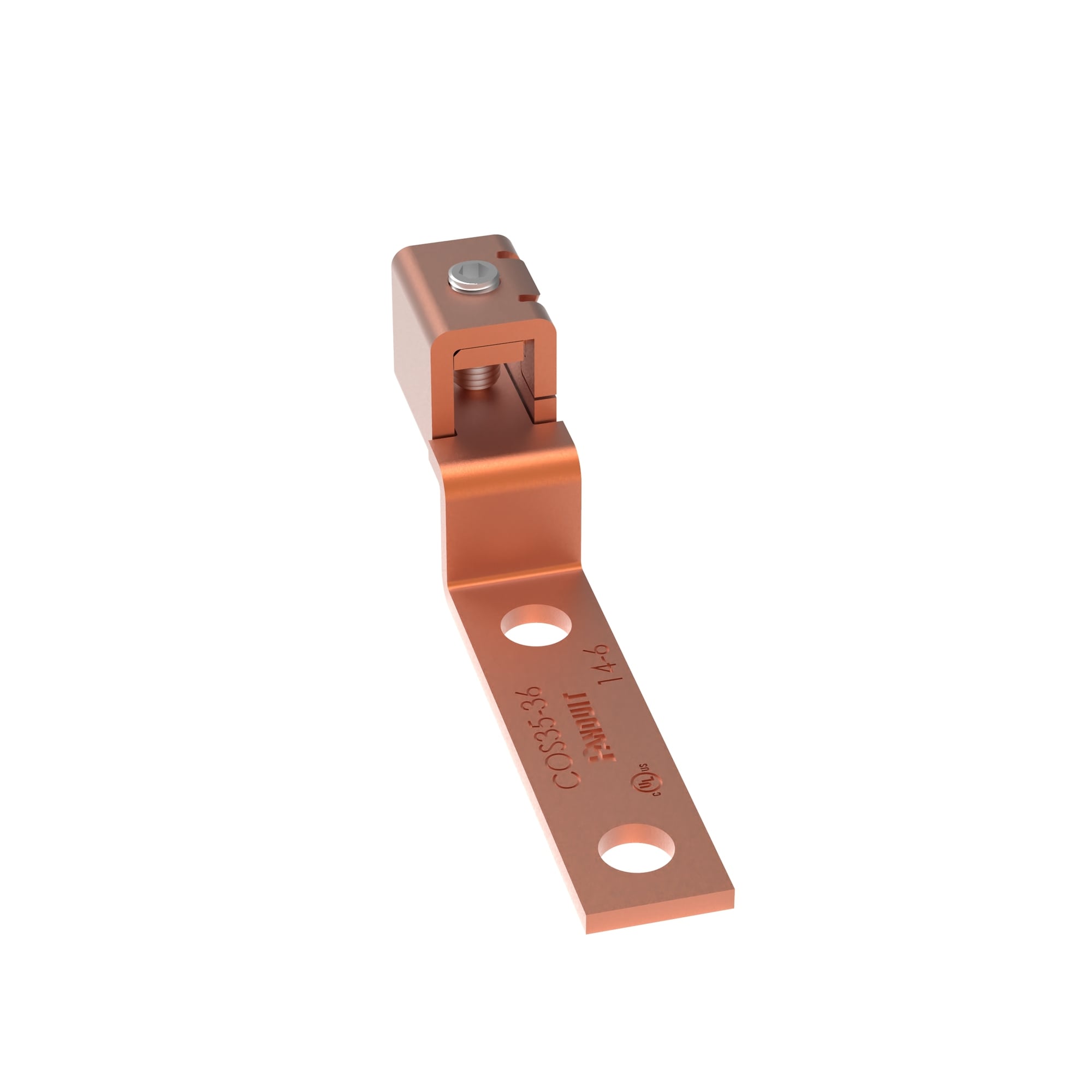Copper Mechanical lug,  2 Hole, 1 Barrel