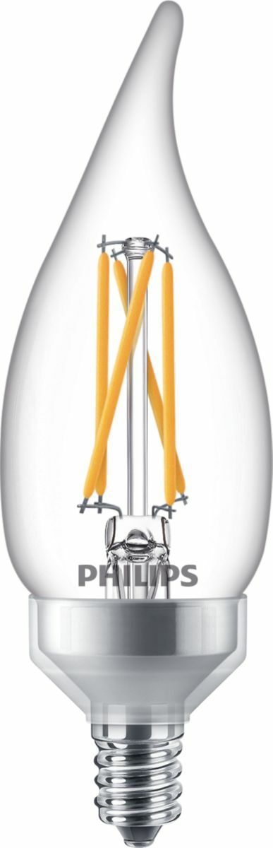 Lamp, Application: Education-Healthcare-Hospitality-Industry-Office, Voltage Rating: 120V, Wattage: 3.3W, Shape: E26, Base:  Single Contact Medium Screw, Color Temperature3000K, ColorDaylight, Color Rendering Index (CRI)90, Average Life15000HR, FinishFrosted, Lumens300LM, Frequency50 to 60Hz, Dimmable, CertificationsEU REACH restrictions compliant
