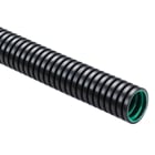Very Flexible, Heavy Duty, 3 Layer Conduit, Course Profile, Polyamide 12/Polyamide 6, Conduit Size NW48, Black Exterior, Green Interior, 30 Meters