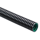 Very Flexible, Heavy Duty, 3 Layer Conduit, Course Profile, Polyamide 12/Polyamide 6, Conduit Size NW23, Black Exterior, Green Interior, 50 Meters
