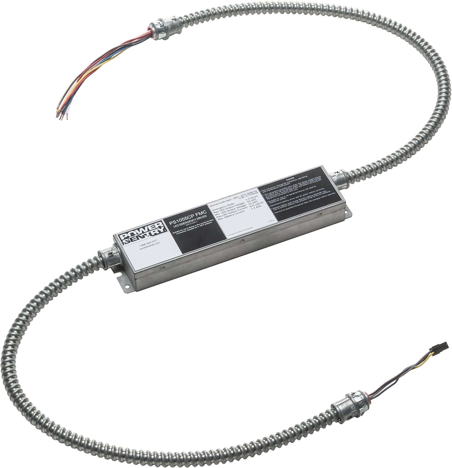 10W Constant Power, Reduced Profile Battery pack, Flexible Metal Conduit, SKU - 263T1R