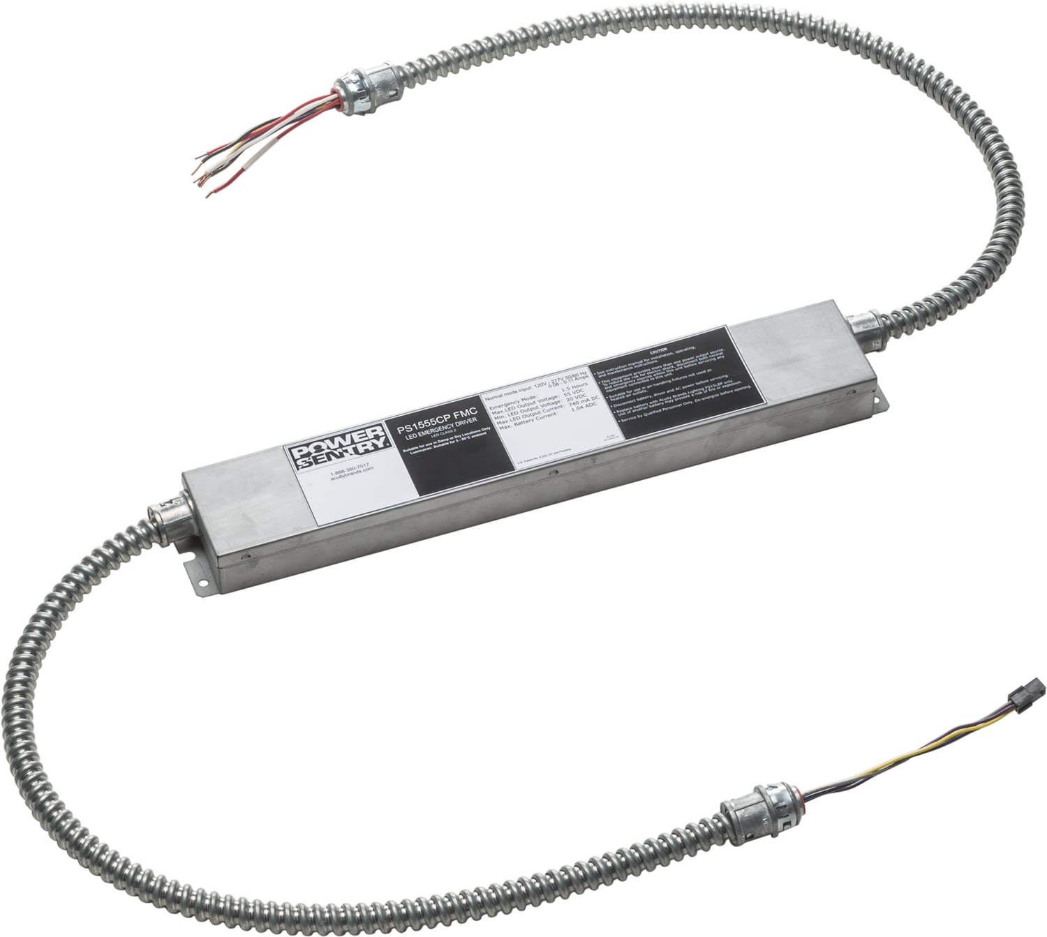 15W Constant Power, Reduced Profile Battery Pack, Flexible Metal Conduit, SKU - 263T1T