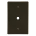 Hubbell Wiring Device Kellems, Wallplates and Box Covers, Wallplate,Non_metallic, 1-Gang, .406" Opening, Box Mount, Brown
