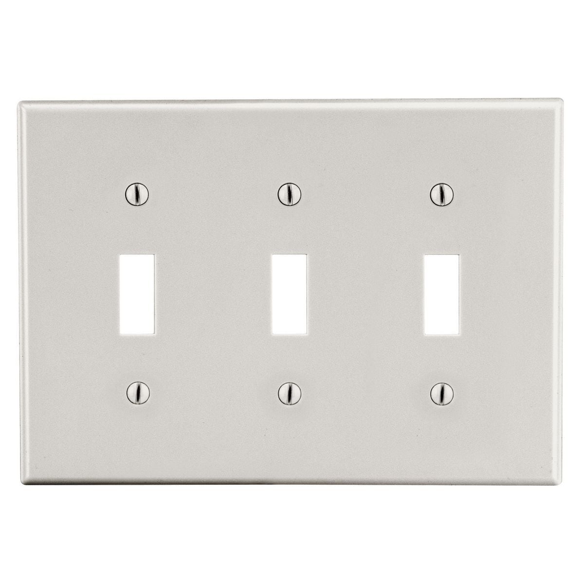 Wallplate, 3-Gang, 3) Toggle Gang, Light Almond