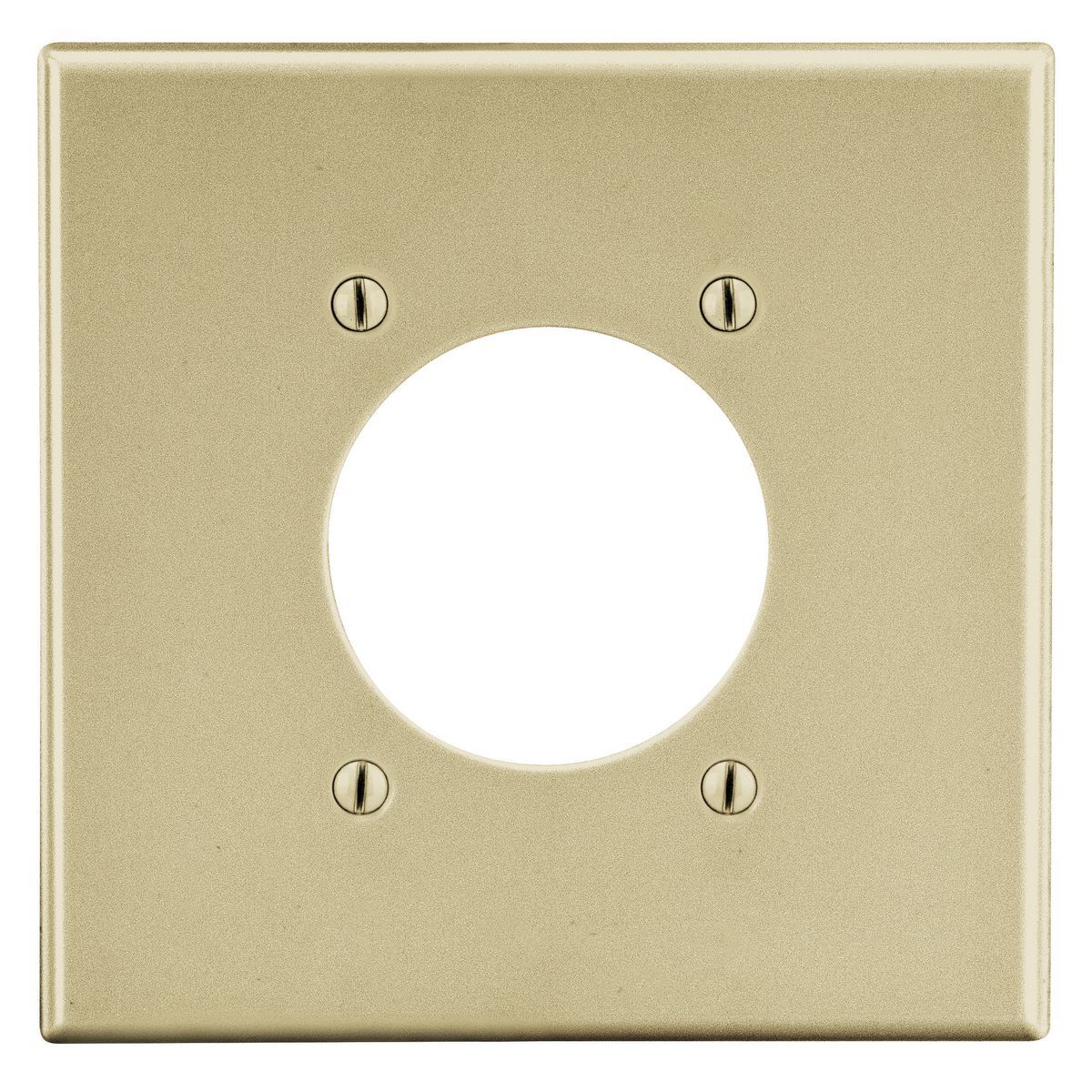 Wallplate, 2-Gang, 2.15" Opening, Ivory