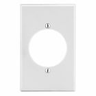 Hubbell Wiring Device Kellems, Wallplates and Box Covers, Wallplate,Non-Metallic, 1-Gang, 1) 2.15" Opening, White