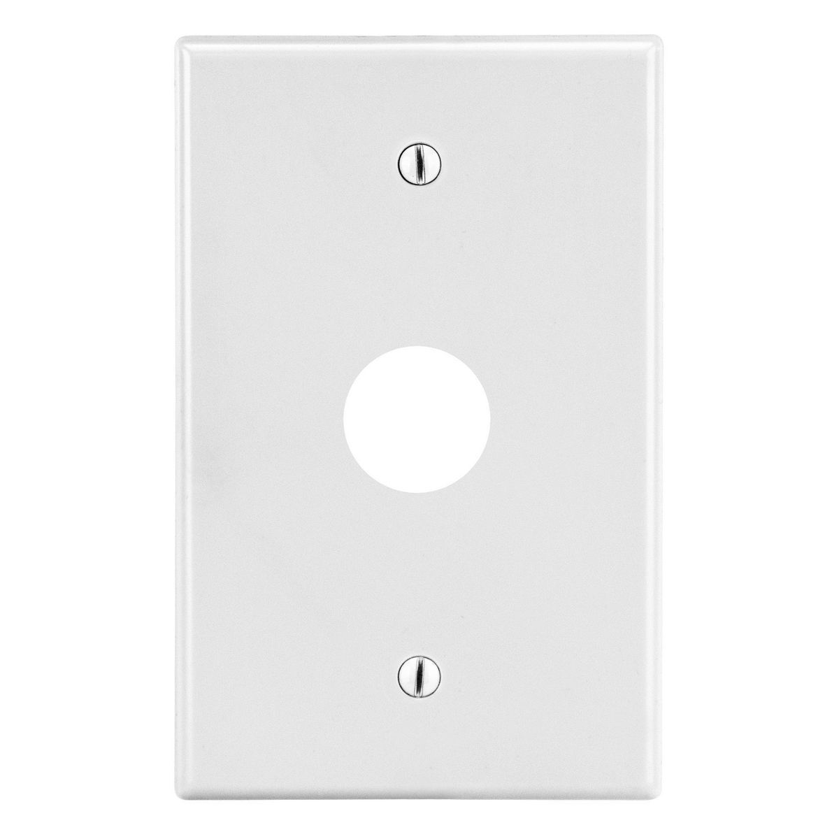 Wallplate, 1-Gang, .625" Opening Box Mount, White