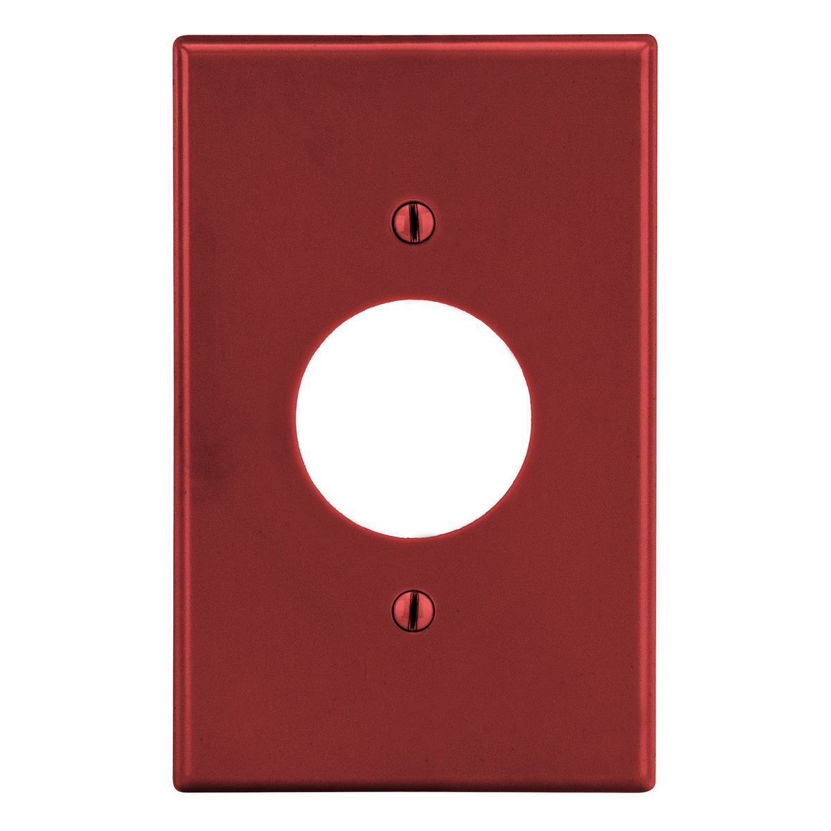 Wallplate, 1-Gang, 1.40" Opening, Red