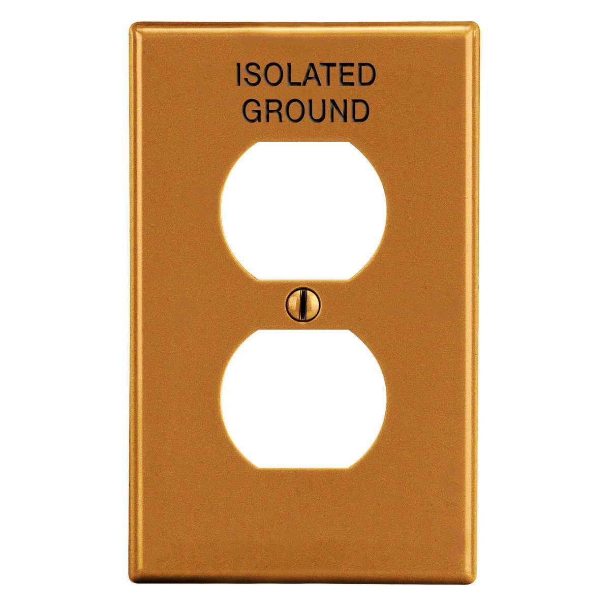 Wallplate, 1- Gang, 1) Duplex- Isolated Ground