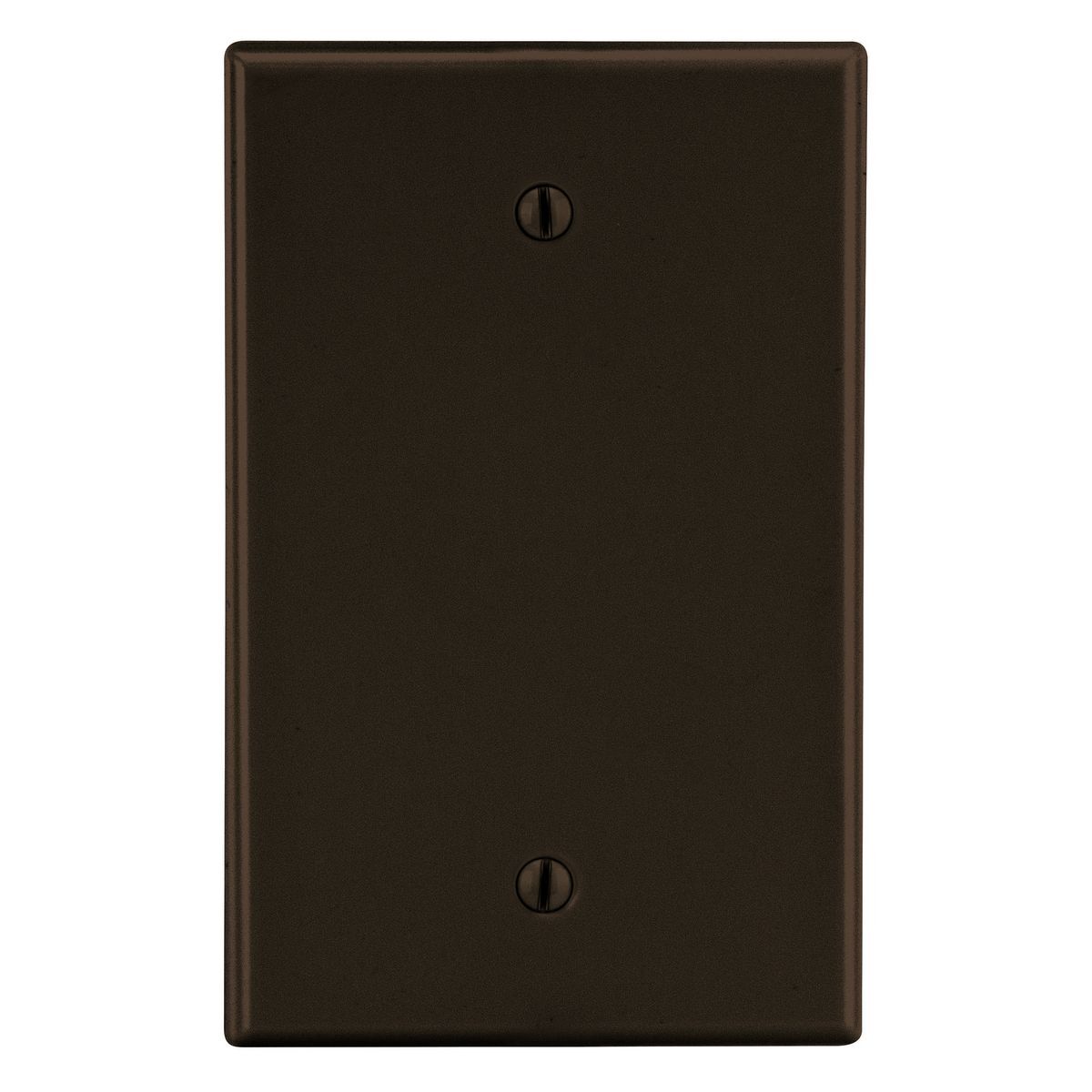 Wallplate, Mid-Size 1-Gang, Box Mount Blank, Brown