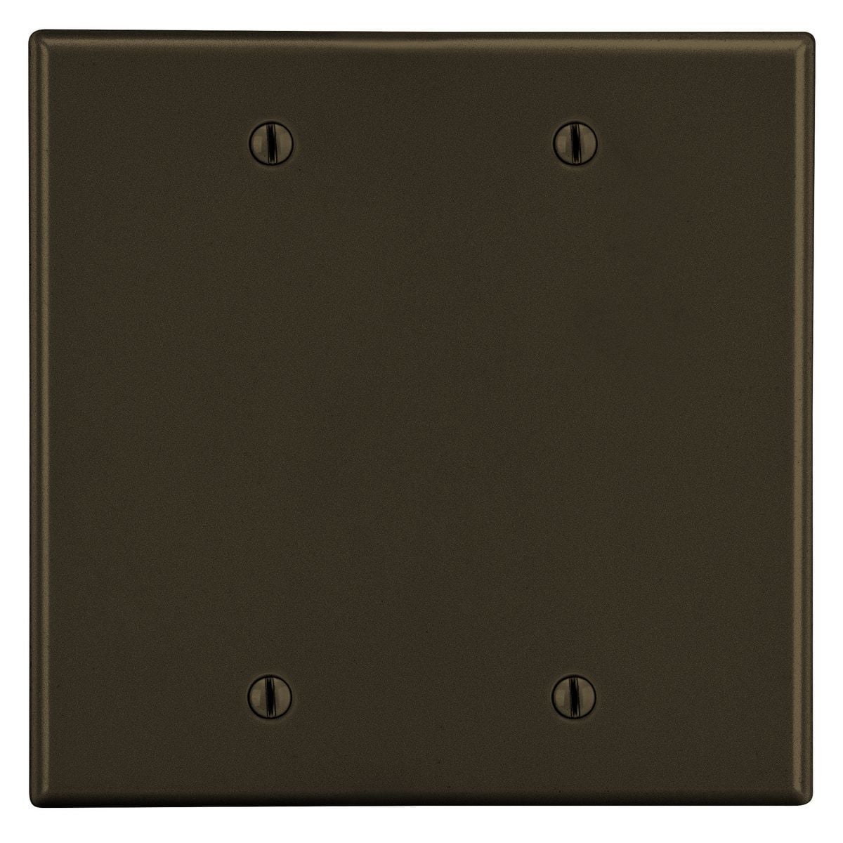 Wallplate, Mid-Size 2-Gang, 2 Box Mount Blank,  Brown