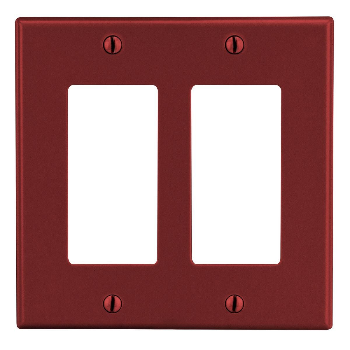 Wallplate, Mid-Size 2-Gang, 2) Decorator, Red