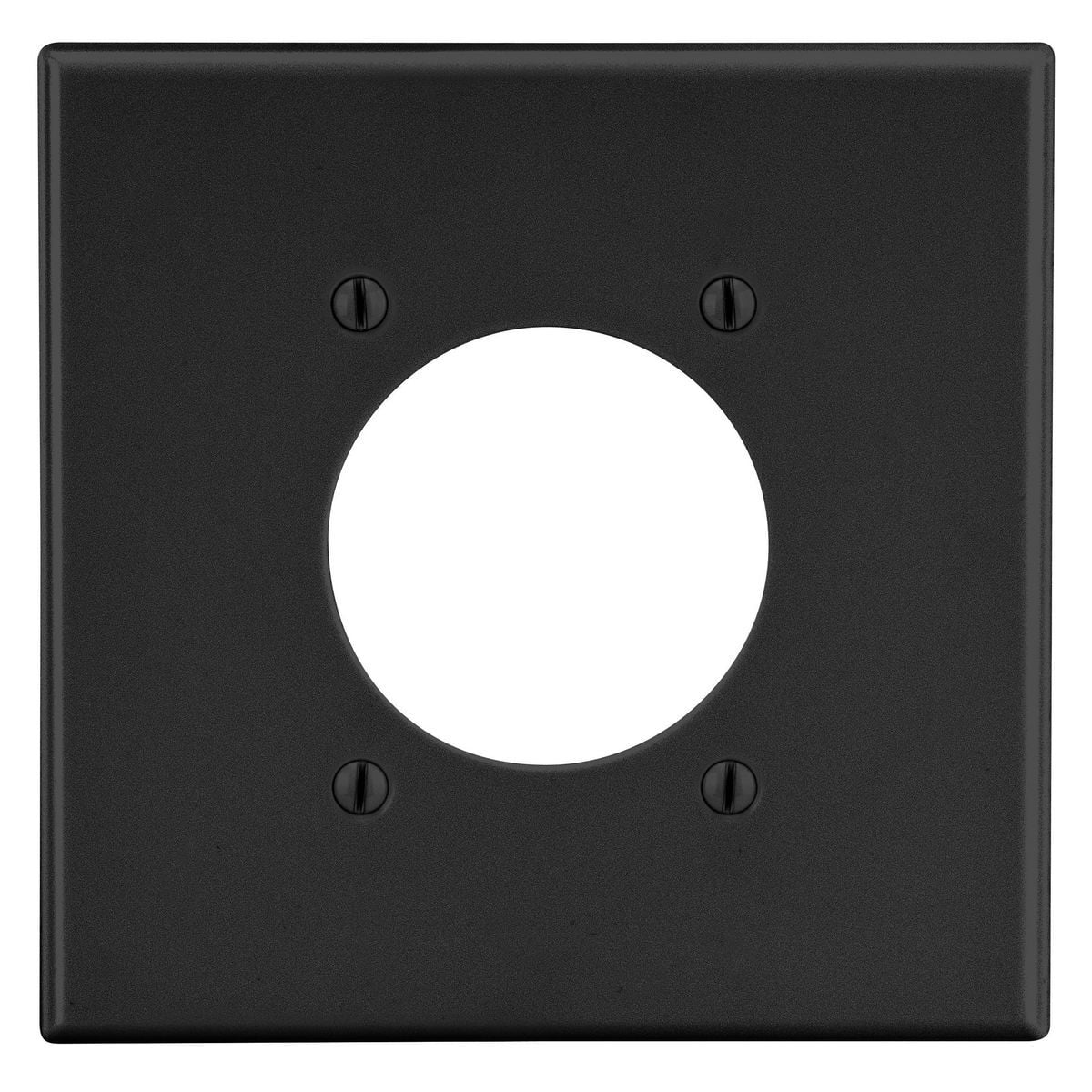 Wallplate,  Mid-Size 2-Gang, 2.15" Opening, Black
