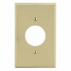 Hubbell Wiring Device Kellems, Wallplates, Non-Metallic, Mid-Sized, 1-Gang, 1) 1.40" Opening, Ivory