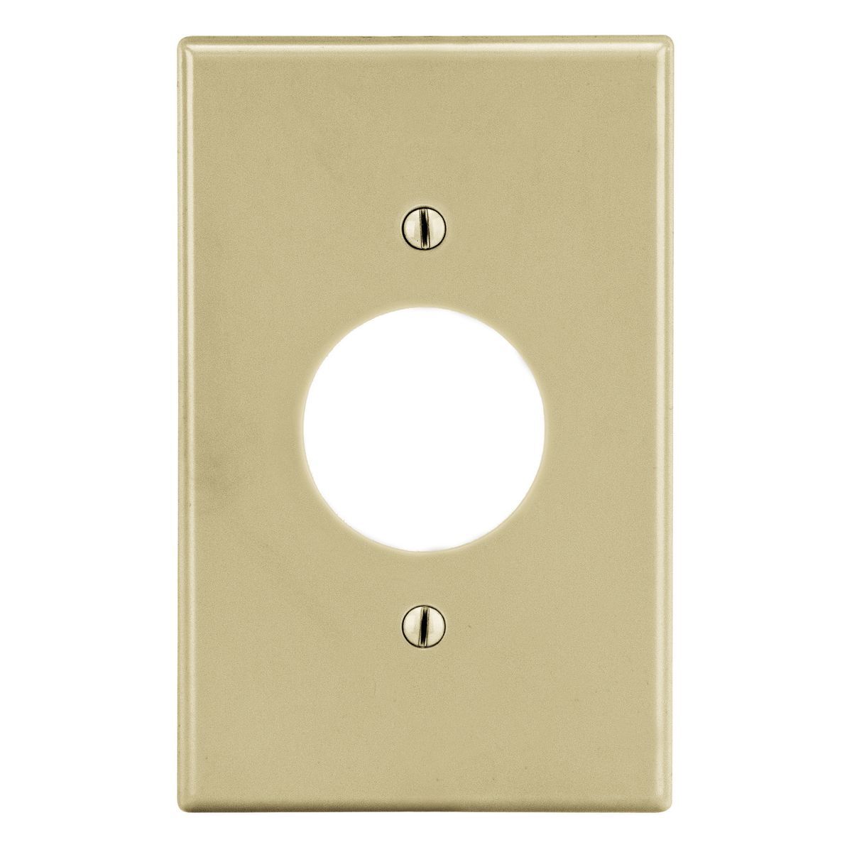 Wallplate, Mid-Size 1-Gang, 1.40" Opening, Ivory