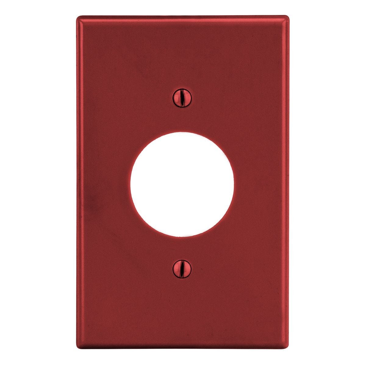 Wallplate, Mid-Size 1-Gang, 1.40" Opening, Red