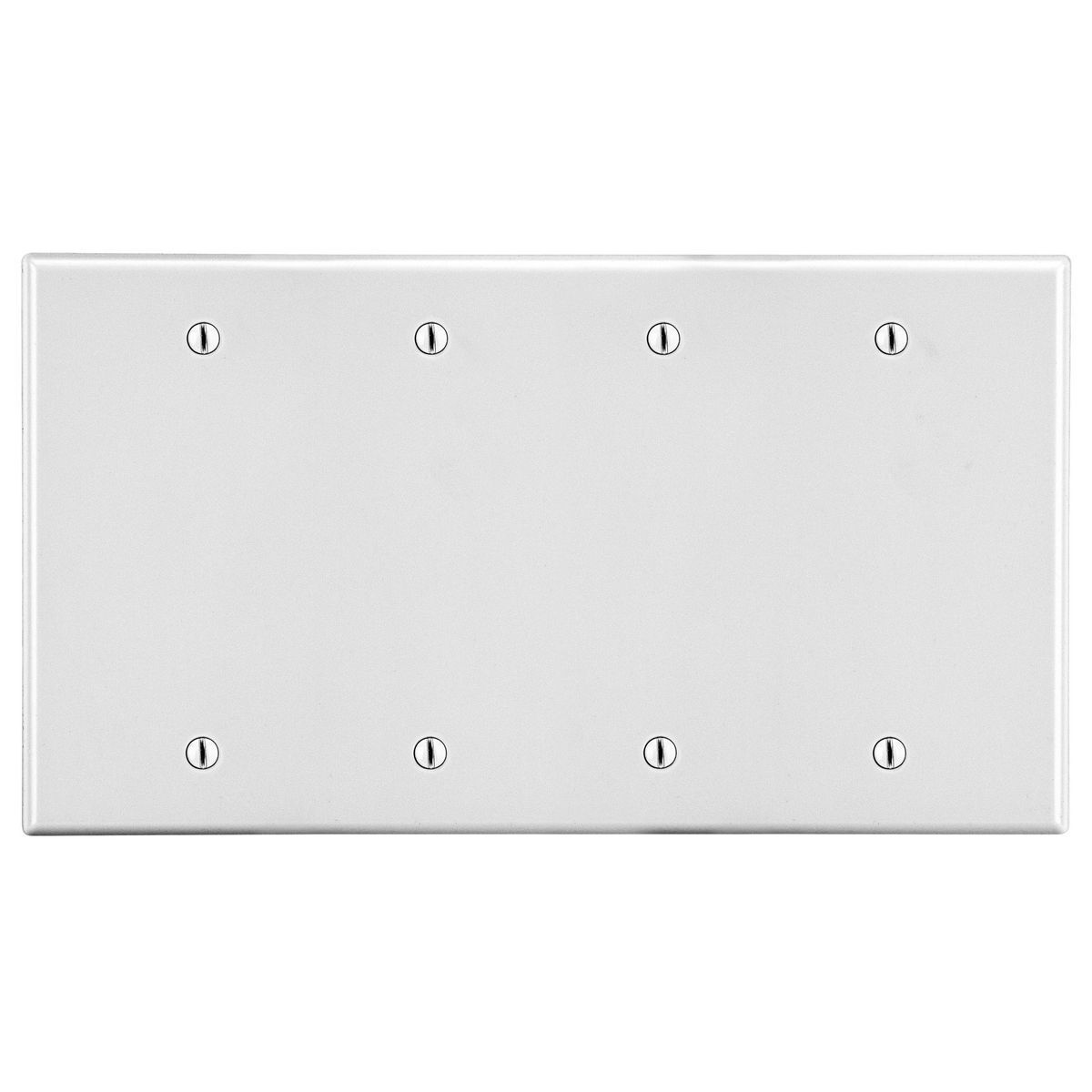 Wallplate, 4-Gang, 4 Box Mount Blank, White