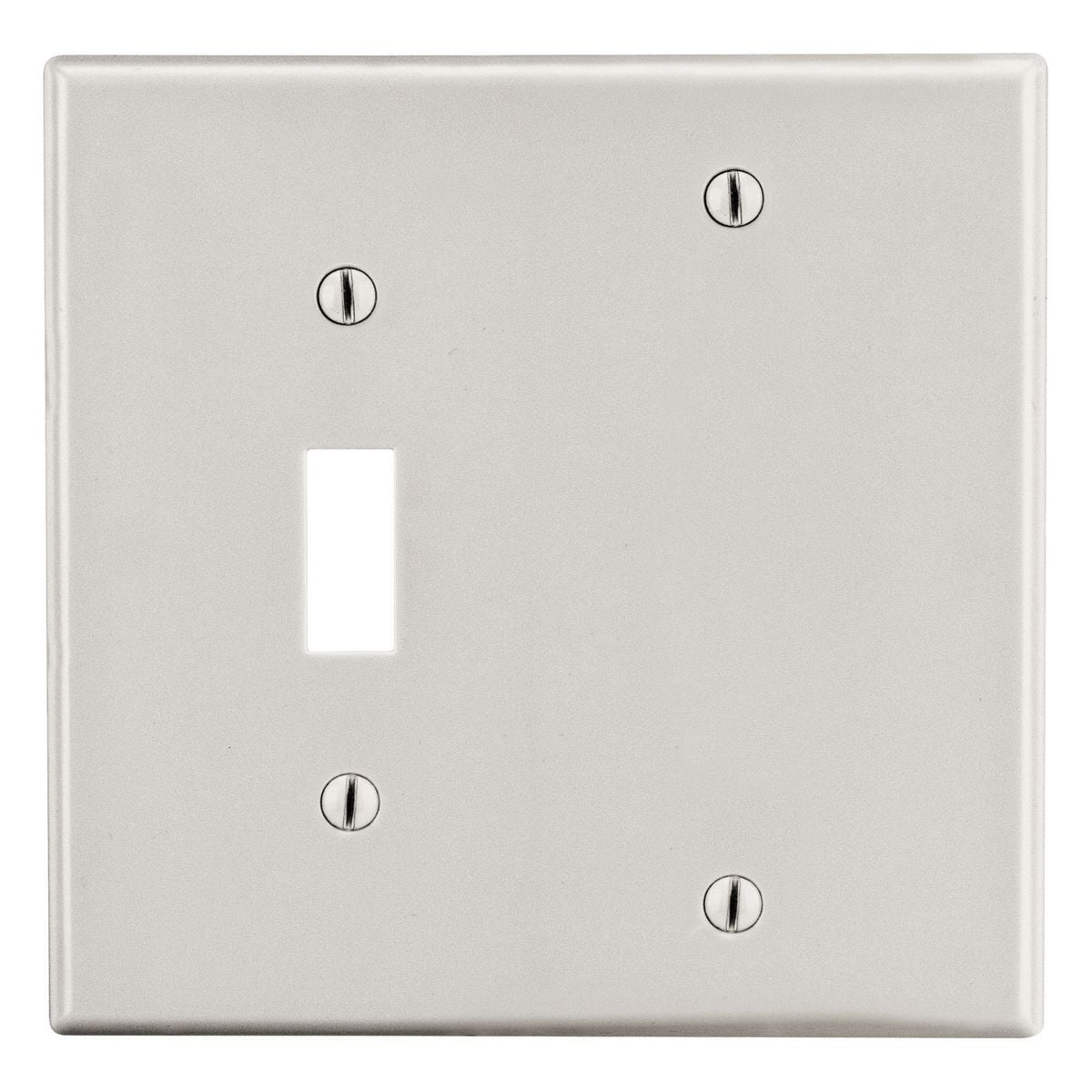 Wallplate, Mid-Size 2-Gang, 1) Toggle 1) Box Mount Blank, Light Almond