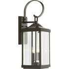 Elongated frames capture the romantic charm of vintage gas lanterns. Inspired by a stroll down a Charlestonian street bearing the same name, the two-light wall lantern in the Gibbes Street outdoor lantern collection features clear beveled glass and an Antique Bronze finish. Wall, post and hanging lanterns complete the family.