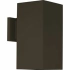 6 in LED Square Cylinder with heavy-duty aluminum construction, die-cast aluminum wall bracket. UL listed for wet locations. Powder coat for chipping and fading resistance. Dark Sky compliant for down light only. The P5643 is ideal for indoor/outdoor applications. It can be used in residential or light commercial installations. Antique Bronze finish.