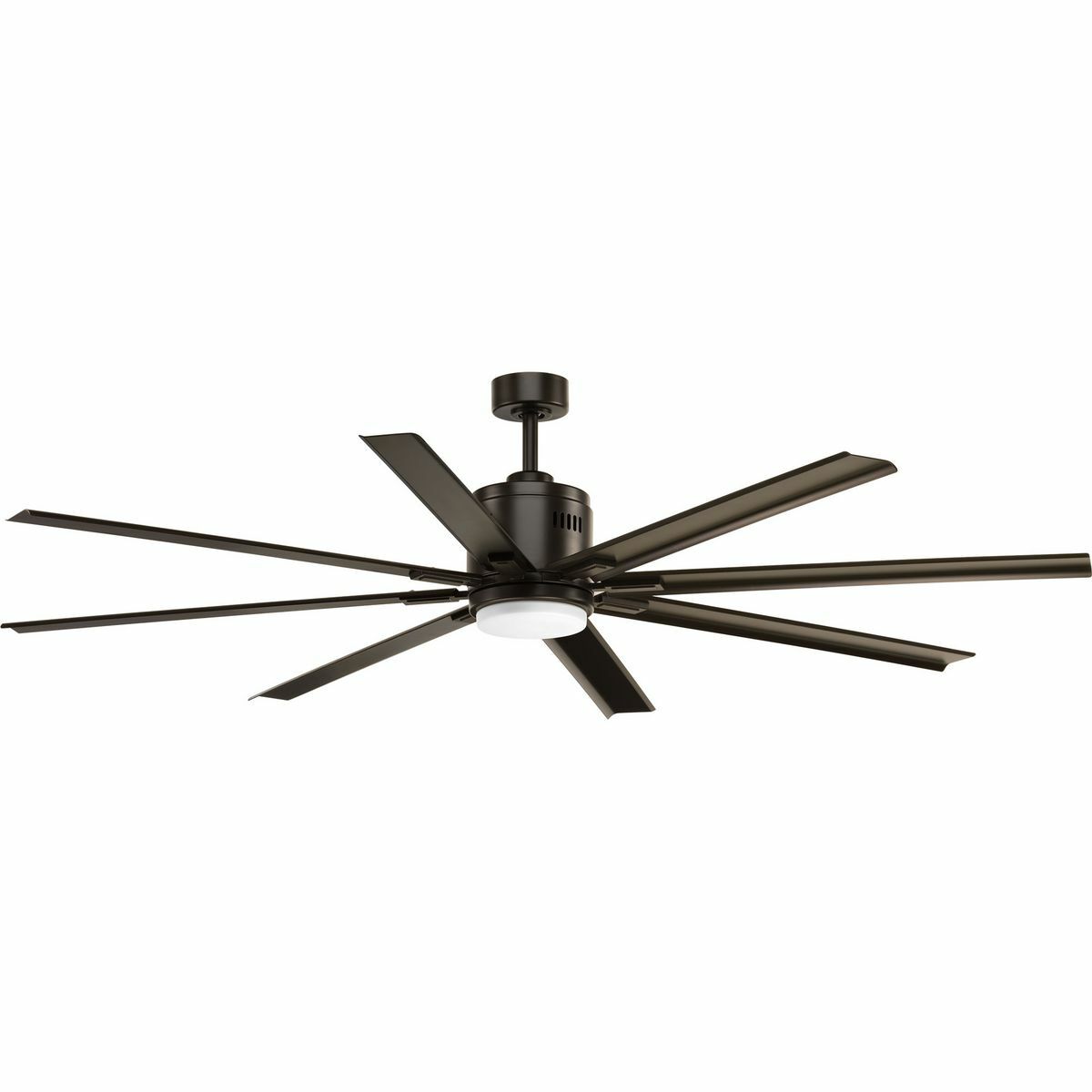 Beautiful and expansive in design, the 72 inch Vast ceiling fan is ideal for use in large areas and outdoor covered areas for maximum cooling. A white opal shade complements an Antique Bronze finish and Antique bronze blades. Featuring an energy efficient DC motor with 18W light source, Vast is dimmable and offers a 3000K-color temperature. Damp location listed for covered outdoor areas, a full function remote control with batteries is included.