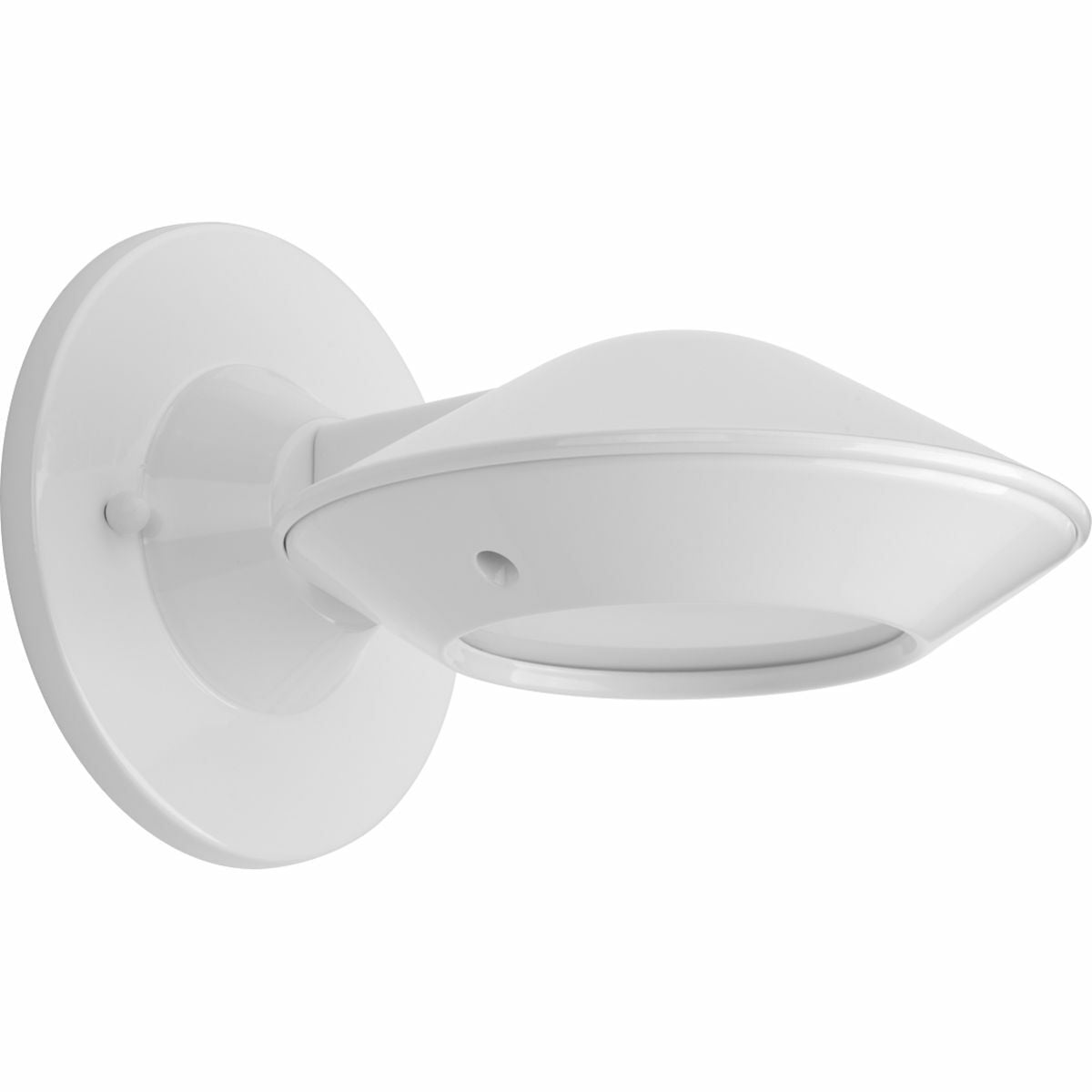 A combination of modern decorative styling with state-of-the-art LED technology, the Strata Collection fixture represent the latest in energy efficient technology for residential illumination. Using only 12-Watts and with a rated lamp life of over 60,000 hours, this fixture offer a look at the future of lighting. Compare illumination level to a 60-Watt incandescent fixture. Low-profile modern housing projects light downwards to create glare-free dark sky friendly illumination. White finish.