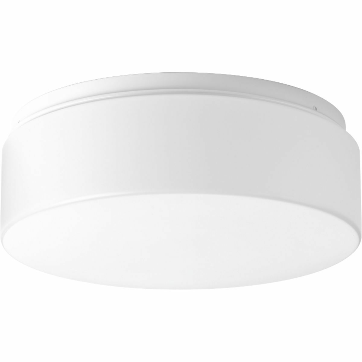 LED flush mount with white acrylic diffuser mounts to baked enamel ceiling pan. Twist on installation with a single locking thumb screw. ETL approved for damp locations. Ceiling or wall mount. 1680 lumens, 80 lumens/watt (delivered), 3000K and 90CRI. ENERGY STAR and Title 24. White finish.