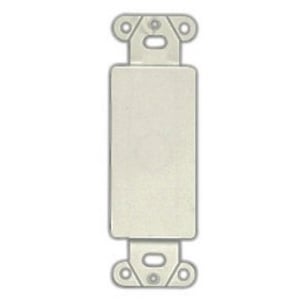 Eaton decorator wallplate adapter, Flush mount, White, Blank, Thermoplastic