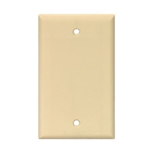 Eaton Blank wallplate, Ivory, Blank Cutout, Thermoset, Single- gang, Standard, ED Box