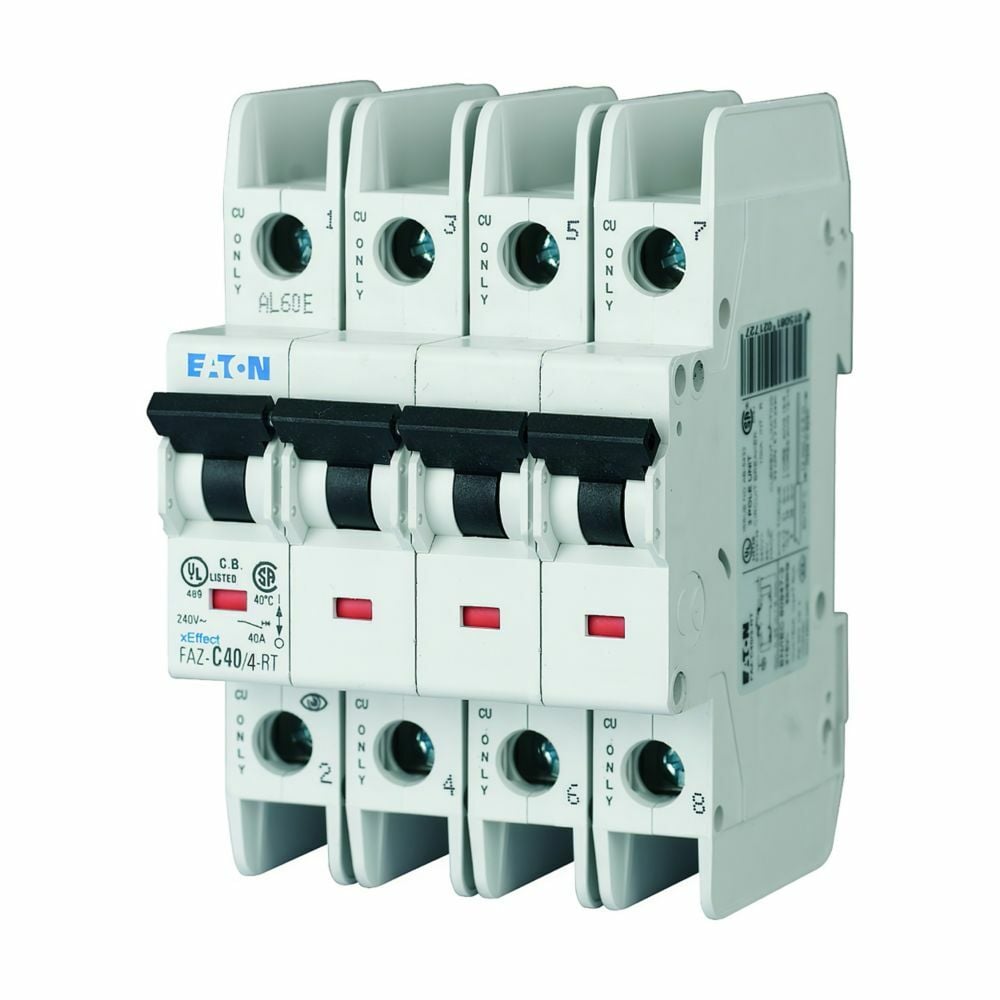 FAZ-D2/4-NA Miniature Circuit Breaker, 2 Amp, 4 Pole, 480V