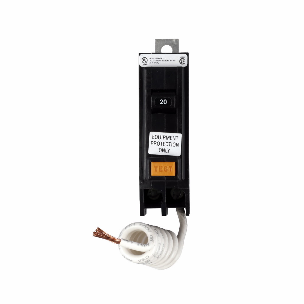 Eaton QB GFCI circuit breaker,Bolt-on equipment protection,30A,22kAIC,Single-pole,120/240V,Non-Interchangeable,30 mA Trip sensitivity,Bolt-on,#14-4 AWG,QB