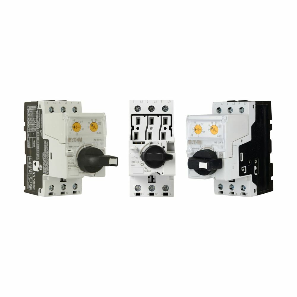 Eaton  IEC motor control  , Combined with a 45 mm B-frame, 7 to 15A IEC contactor, Short circuit release: 56A, Factory-assembled, B-frame, 110V/50 Hz, 120V/60 Hz coil, 1NO-1NC, Three-phase, 4A