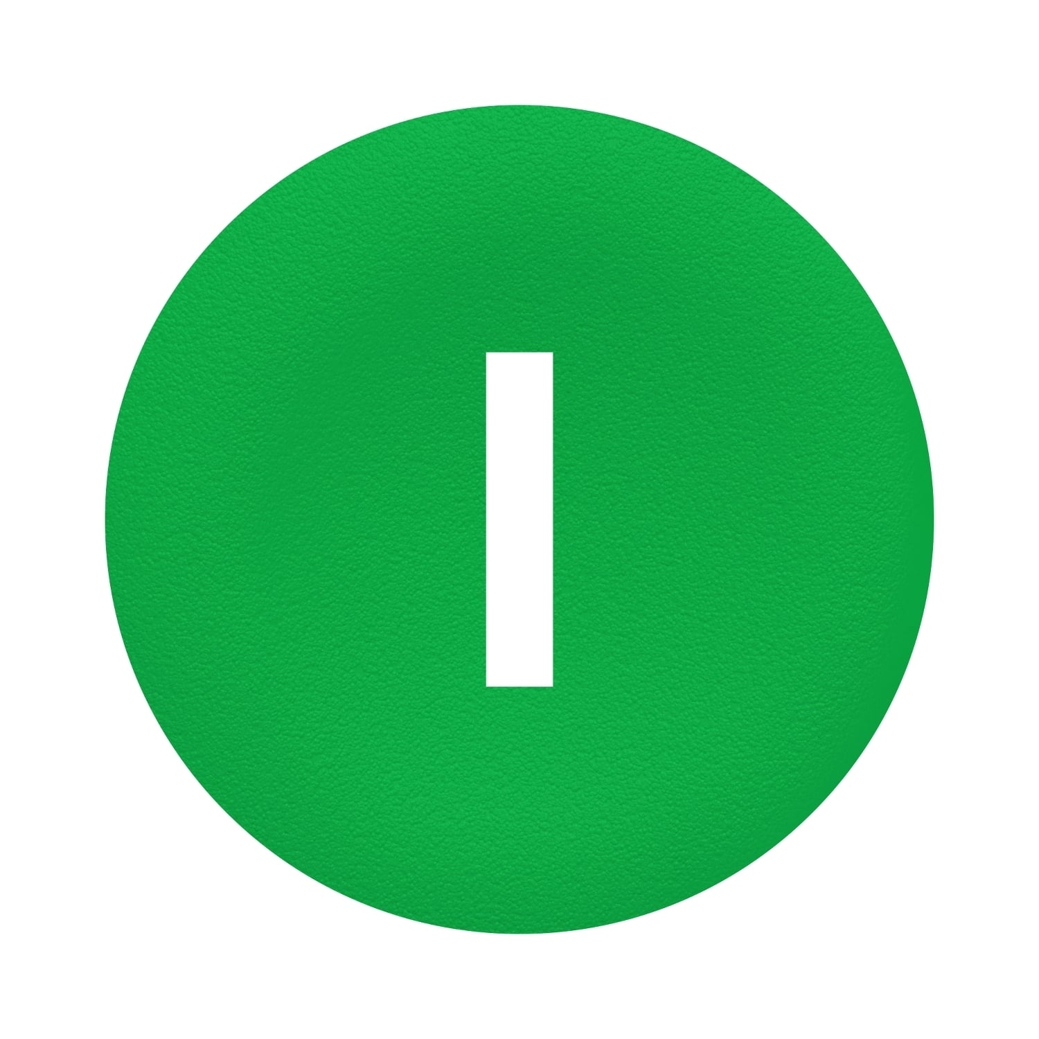 Cap for multiple-headed push button, Harmony XB4, wireless, plastic, green, 22mm, white marked I